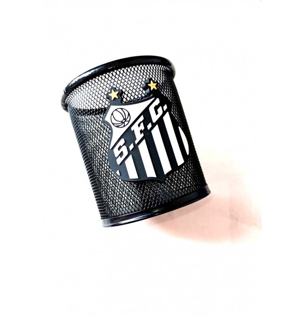 Porta Caneta Em Metal cor preto Redondo Santos